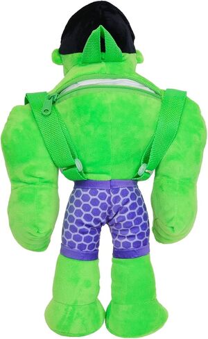 Hulk Plush Backpack Gift Set - Bundle of 14" Deluxe Hulk Plush Doll Toy with Carrying Straps, Stickers, Tattoos, More | Avengers for Kids, Boys, Girls in Saudi Arabia