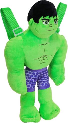 Hulk Plush Backpack Gift Set - Bundle of 14" Deluxe Hulk Plush Doll Toy with Carrying Straps, Stickers, Tattoos, More | Avengers for Kids, Boys, Girls in Saudi Arabia