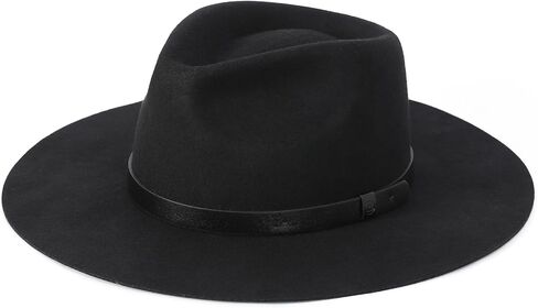 Holston Wool Felt Flat Brim Hat – 100% Wool, Bohemian-Chic Raw Edge | Fall Casual Street Style in Kuwait