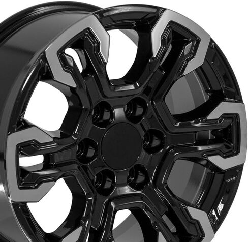 إطارات OE Wheels CV65 مقاس 18 بوصة تناسب Silverado 1500 ZR2 Style 6x139.7 18x8.5 أسود لامع - هولاندر 14089 (1) in Saudi Arabia