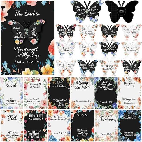 Cunno 48 Sets Christian Pins Gifts Bulk for Women Men Easter Mother's Day with Scripture Card Religious Jesus Enamel Metal Lapel Brooch Bible Verse Badge for Church Bible Study Prayer Group in Saudi Arabia