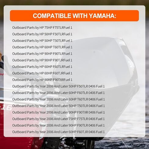 6D8-WS24A-00-00 Primary Fuel Filter Element Compatible with Yamaha Marine Outboard 30hp-115hp F40A F50/T50 F60/T60 F70 F90 F115 2006 & Later Replacement for 18-79799 (2PCS) in Saudi Arabia