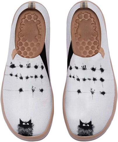 Women's Flats Canvas Lightweight Loafers Slip Ons Walking Casual Art Painted Travel Holiday Shoes in Saudi Arabia