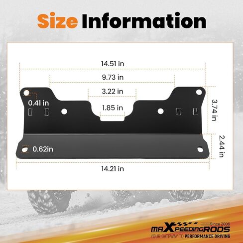 maXpeedingrods Winch Plow Mount for Can Am Defender HD5 HD7 HD8 HD9 HD10 (NOT XMR) 2016-2024 in Saudi Arabia