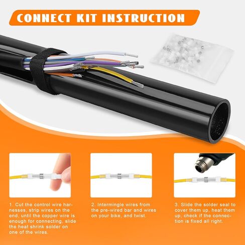 14" Rise Pre-Wired Ape Hangers Handlebars 1 1/4" Fat 1" Clamp Meathook Monkey Bar for Harley Touring 2008-2013 Harley Street Glide FLHX Electra Glide Standard FLHT Ultra Limited FLHTK in Kuwait
