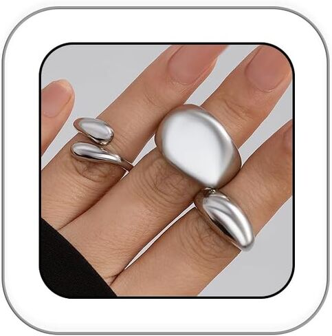 Chunky Gold Ring Set Boho Stackable Rings for Finger Vintage Gold Stacking Knuckle Rings Joint Nail Ring Sets Gold Jewelry Prom Costume Accessories for Women in Kuwait