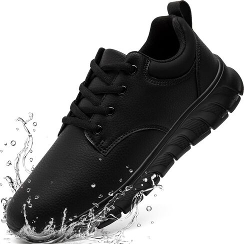 Non Slip Work Shoes for Mens Waterproof Leather Kitchen Chef Shoes Restaurant Food Service Nursing Shoes Lightweight Fashion Casual Walking in Saudi Arabia