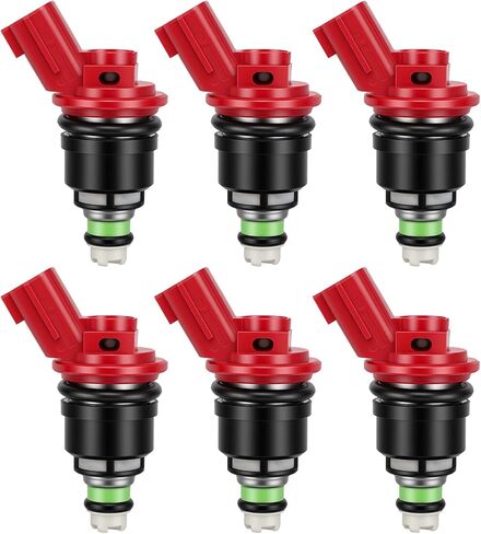 1991-2001 6PCS Fuel Injectors Compatible for Nissan Altima Maxima Sentra 200SX 240SX 300ZX NX 91-99 2.0L 2.4L 3.0L L4 V6, for Infiniti Q45 J30 G20 91-01 2.0L 3.0 4.1L L4 V8 Replaces 16600-96E01 FJ285 in Saudi Arabia