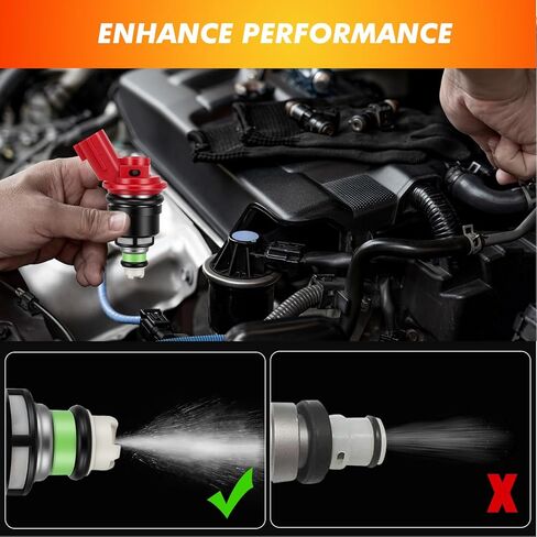 1991-2001 6PCS Fuel Injectors Compatible for Nissan Altima Maxima Sentra 200SX 240SX 300ZX NX 91-99 2.0L 2.4L 3.0L L4 V6, for Infiniti Q45 J30 G20 91-01 2.0L 3.0 4.1L L4 V8 Replaces 16600-96E01 FJ285 in Saudi Arabia