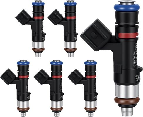 2007-2010 6Pcs Fuel Injectors Compatible for Buick Enclave 2008, for GMC Acadia 2007-2008, for Saturn Outlook 2007-2008 Vue 2008-2010 3.6L V6 Replace 0280158154 FJ980 in Saudi Arabia