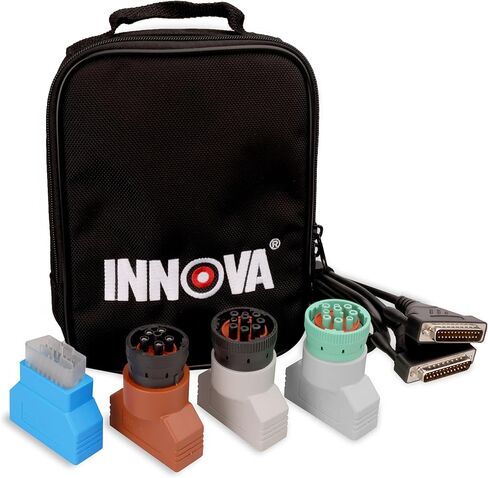 Innova 3128 HD Adapter Kit - Made for Heavy-Duty Trucks - Compatible with Innova 5610 - Includes 4 Heavy-Duty OBD Adapters with a Pouch Bag in Saudi Arabia