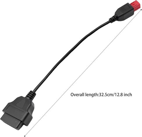 6 Pin to 16 Pin OBD2 Adapter Cable,Euro5 6-pin Connector Motorcycle OBD2 Diagnostic Cable Tool Compatible with Kawasaki Yamaha Suzuki Ducati Honda Enfield 6pin Bike in Saudi Arabia