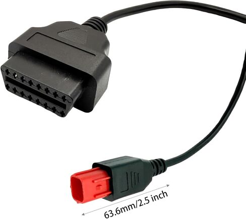 6 Pin to 16 Pin OBD2 Adapter Cable,Euro5 6-pin Connector Motorcycle OBD2 Diagnostic Cable Tool Compatible with Kawasaki Yamaha Suzuki Ducati Honda Enfield 6pin Bike in Saudi Arabia