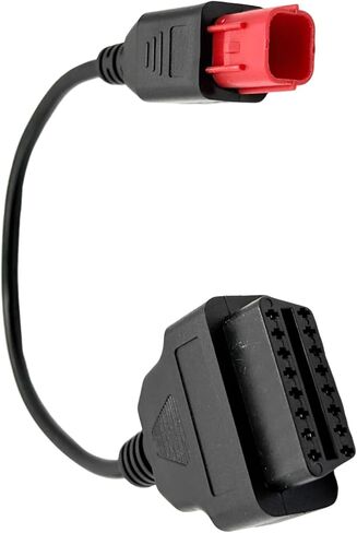 6 Pin to 16 Pin OBD2 Adapter Cable,Euro5 6-pin Connector Motorcycle OBD2 Diagnostic Cable Tool Compatible with Kawasaki Yamaha Suzuki Ducati Honda Enfield 6pin Bike in Saudi Arabia