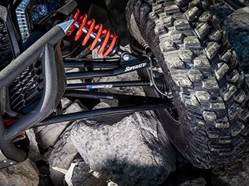 المحور الأيمن الأمامي SuperATV Rhino 2.0 متوافق مع CFMOTO ZForce 950 (2020+)، أقوى من المخزون، مصنوع من فولاذ كرومولي 4340، وسيرة ذاتية قصوى وحجم العمود للحصول على القوة القصوى، انظر الملاءمة in Saudi Arabia