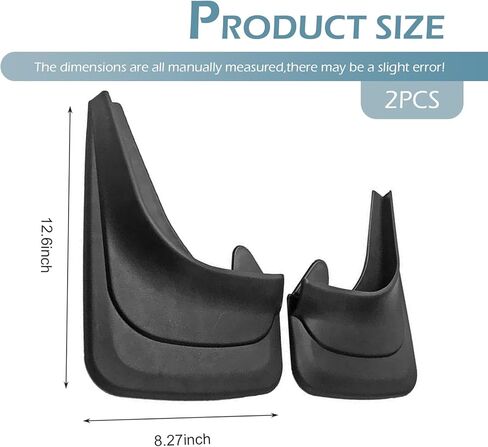 2 PCS Tire Rear Trim, 8.27 x 12.6In Mud Flaps, Guards Auto Car Accessories, Universal for Most Cars (Black) in Saudi Arabia