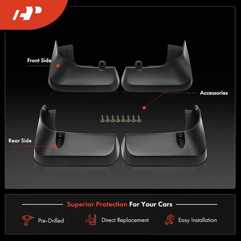 A-Premium Set of 4PCS Mud Flaps Splash Guards Mudguards Mudflaps Compatible with Toyota Camry 2012 2013 2014, Sedan, Front & Rear Driver and Passenger Side in Saudi Arabia