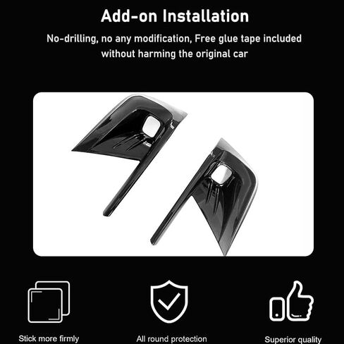 غطاء خفيف للضباب الأمامي متوافق مع 2024 2023 2022 Honda Civic 11th Gen Foglight Lamp Bumper إطار ممتص الصدمات ملحقات السيارة قطعتان/مجموعة باللون الأسود اللامع in Saudi Arabia