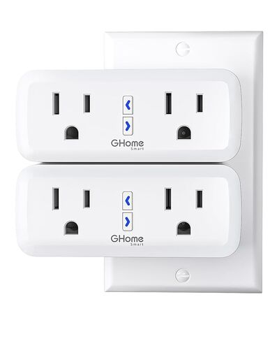 موسع منفذ التوصيل الذكي GHome 15A، مقابس WiFi ذكية متوافقة مع Alexa وGoogle Home، منفذ حماية ذكي مع جهاز تحكم عن بعد ومؤقت، مقابس مزدوجة، لا يتطلب محورًا، أبيض، عبوتان in Kuwait