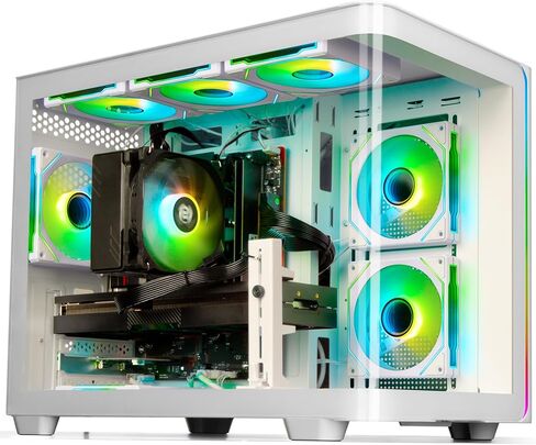 LXZ Gaming PC Desktop - Ryzen 7 9700X, Radeon RX 9060 XT 16GB, 32GB DDR5 RAM, 2TB NVMe 4.0 SSD, 850W PSU - Tower PC Ready for 1440p & 4K 8K Gaming, VR, and Streaming (Black) in Kuwait