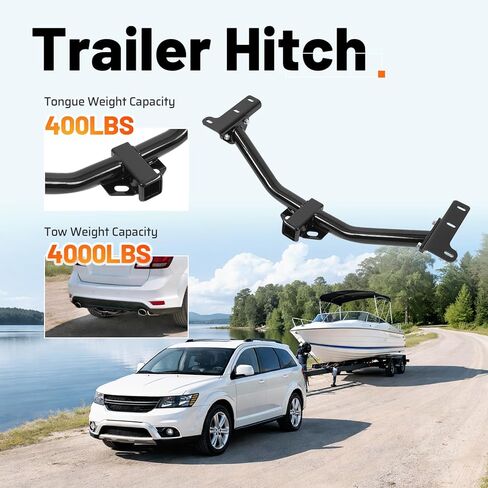Class 3 Trailer Tow Hitch, 2 Inch Receiver Compatible with 2009-2020 Dodge Journey (Only Compatible with Vehicles Without LED taillights) in Saudi Arabia