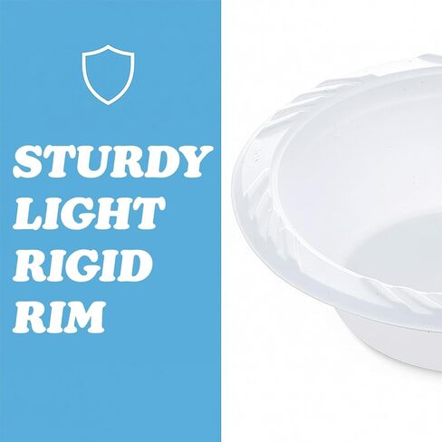 White 12 oz. Plastic Bowls - 100 Count(styles may vary) in Saudi Arabia