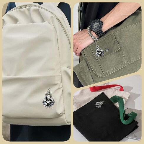 RCWG Lucky Pin, Chinese Feng Shui Pins, Funny Button Pin, Chinese Aesthetic Enamel Lapel Pin for Backpacks, Jackets, Hats, Kids, Girls. Attract Positive Energies Wealth, Health, Luck and Peace in Kuwait