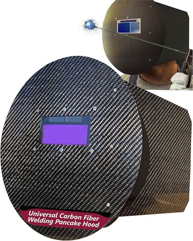 SturdyShape Pancake Welding Hood Helmet. Carbon Fiber Pipeliner Welding. The Welding Helmet Pancake Unique Design is The Easiest to Customise in The Market. in Kuwait
