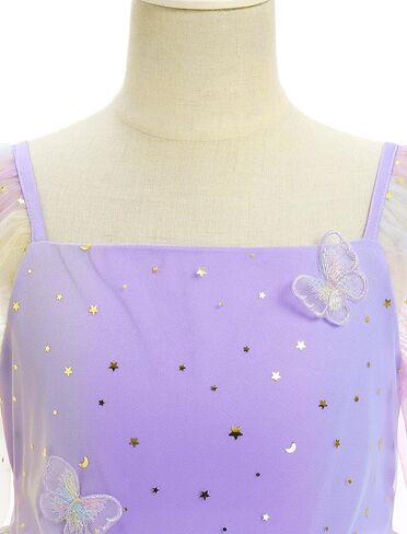 IBTOM CASTLE Birthday Dress for Girls Long Sleeve Glitter Star Tulle Party Dresses Sequin Bowknot Christmas Pageant Gown in Saudi Arabia