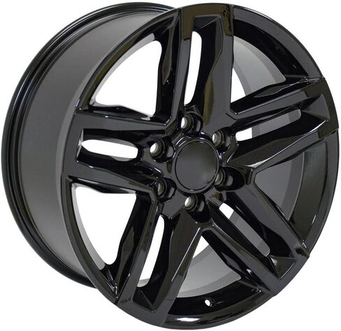 OE Wheels CV34 20 Inch Rims and Tires Fit Silverado 1500 Trail Boss Style 6x139.7 20x9 Gloss Black - Hollander 5911 - TS-37 AT 275/55-20 (Set of 4) in Saudi Arabia