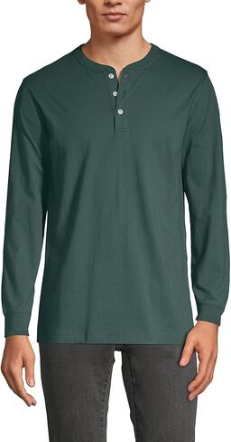 Lands' End Men's Super-T Long Sleeve Henley Shirt in Kuwait