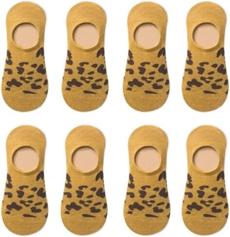 جوارب نسائية من cacacece بطبعة جلد الفهد - قبضة مضادة للانزلاق، رفيعة للغاية ومسامية للأحذية الرياضية والأحذية المسطحة والارتداء اليومي in Saudi Arabia