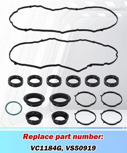 مجموعة حشية غطاء الصمام VC1184G تناسب 2017-2022 كرايسلر باسيفيكا فوييجر، 2016-2022 دودج دورانجو، 2016-2022 جيب جلاديتور جراند شيروكي رانجلر 2019-2022، ذاكرة الوصول العشوائي 1500 3.6 لتر V6 VS50919 in Kuwait