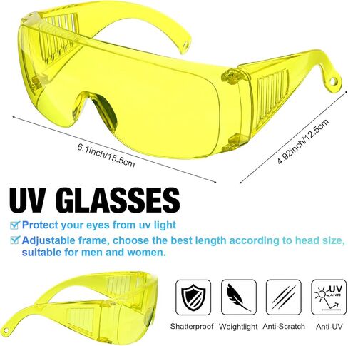 Auto Air Conditioner Leak Detector Tool Flashlight 2 Pieces Car Leak Test Flashlight Dye Oil UV Leak Detection Kit Automotive 14 LED Flashlight with 4 Pairs UV Protective Glasses and 2 Black Bags in Saudi Arabia