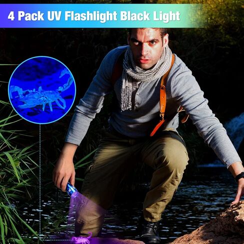 Auto Air Conditioner Leak Detector Tool Flashlight 2 Pieces Car Leak Test Flashlight Dye Oil UV Leak Detection Kit Automotive 14 LED Flashlight with 4 Pairs UV Protective Glasses and 2 Black Bags in Saudi Arabia