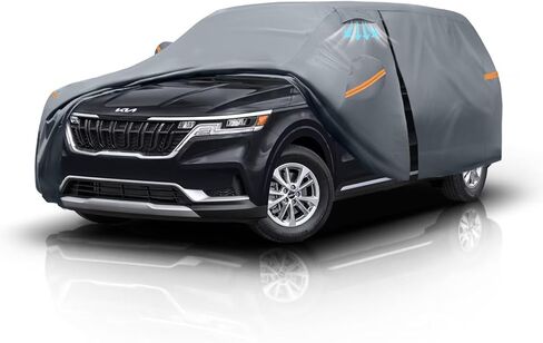 غطاء سيارة Minivan لسيارة Kia Carnival MPV/Sedona (1998-2026) مقاوم للماء بنسبة 100% في جميع الأحوال الجوية، أغطية خارجية كاملة شديدة التحمل للحماية من الأشعة فوق البنفسجية والمطر والشمس. رمادي in Kuwait