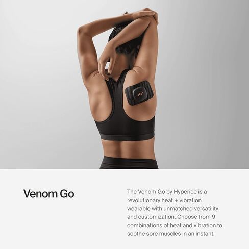 Hyperice Venom Go - Advanced Heat and Vibration Wearable - Venom Go Pack Includes Venom Go Pod - Case and Refill Pads in Kuwait