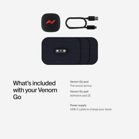 Hyperice Venom Go - Advanced Heat and Vibration Wearable - Venom Go Pack Includes Venom Go Pod - Case and Refill Pads in Kuwait