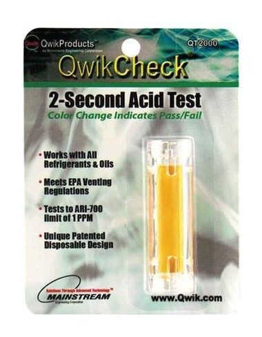 Quickcheck Acid Test Kit - HVAC - Detects Inorganic Acid in 2 Seconds Down to 1 Part Per Million - for All Refrigerant and Oil in Kuwait