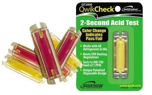 Quickcheck Acid Test Kit - HVAC - Detects Inorganic Acid in 2 Seconds Down to 1 Part Per Million - for All Refrigerant and Oil in Kuwait