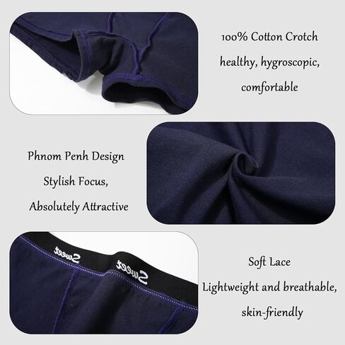 Breathable Cotton Boyshorts Underwear for Women - 4 Pack Low Rise Briefs Soft Comfortable Panties in Saudi Arabia
