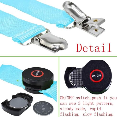 حمالات بمشبك متوهج وشديد التحمل بإضاءة LED للأطفال والأولاد والأطفال (أزرق - مقاس الأطفال) in Kuwait