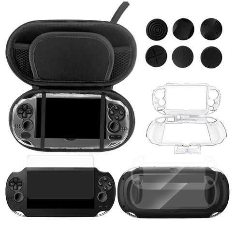JDGPOKOO 10 in 1 Accessories Kit for PS Vita 1000, Carrying Case for PSV 1000, Protective Case, Front and Back Screen Protectors, and 6Pcs Thumb Grip Caps, for PlayStation Vita 1000/PCH-1000 ONLY in Kuwait