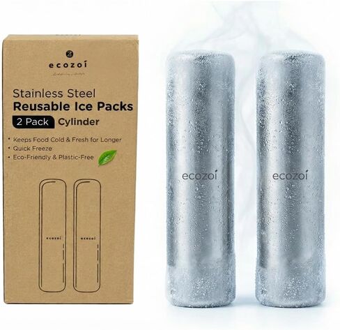 ecozoi Stainless Steel Lunch Chillers - Ice Packs for Lunch Bags, Lunch Boxes, Bento Boxes and Coolers in Saudi Arabia