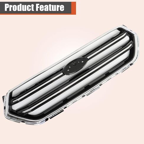 labwork Front Bumper Grille Upper Glossy Black Mesh with Chrome Molding Trim Frame Replacement for Escape 2017-2019 GJ5Z8200C in Kuwait