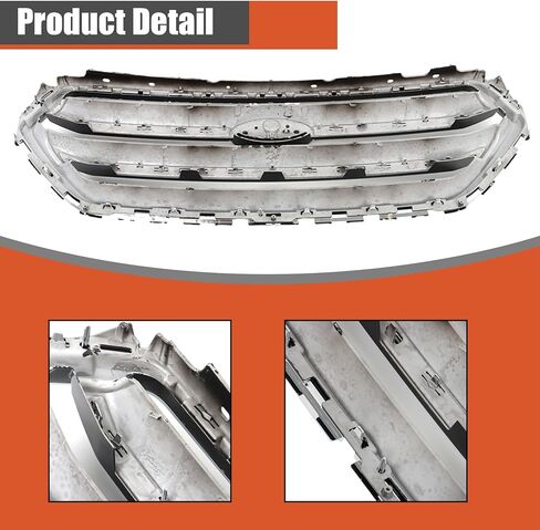 labwork Front Bumper Grille Upper Glossy Black Mesh with Chrome Molding Trim Frame Replacement for Escape 2017-2019 GJ5Z8200C in Kuwait