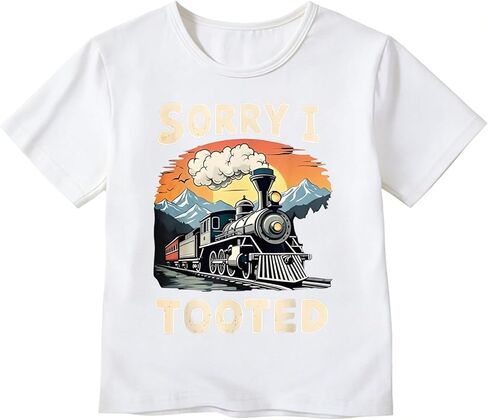Train T Shirt Cotton Summer Short Sleeve Crew Neck Undershirts T Shirts Boy Girl Toddler Kids Casual Daily Wear in Saudi Arabia