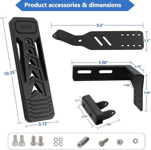 Dead Pedal Foot Rest Pad for 2007-2023 Jeep Wrangler JK JL JLU Gladiator JT, Aluminum Alloy Thickened Foot Rest Pedal for Driver Left Side Kick Panel in Kuwait