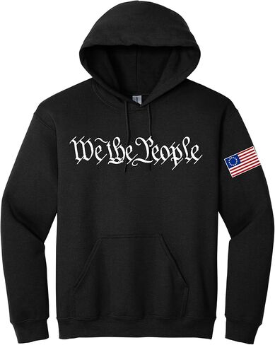 سترة بغطاء للرأس من Gadsden and Culpeper We The People - أسود in Saudi Arabia