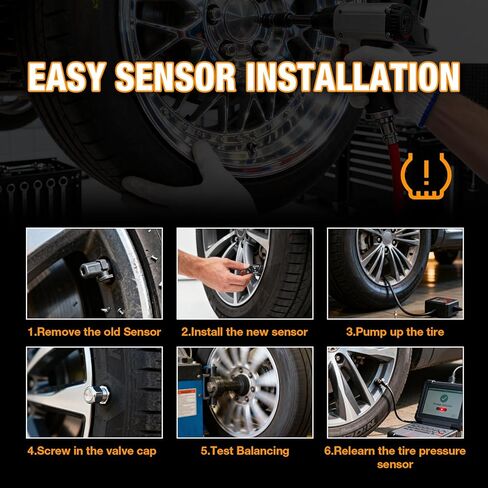 4-Pack TPMS Sensors for Ford/Lincoln/Mercury - 315MHz Pre-Programmed Tire Pressure Sensors for Ford F150-F550, Escape, Fusion, Lincoln MKX/MKC - Direct Fit OE# 9L3Z1A189A, DE8T1A180AA, DR3Z1A189A in Saudi Arabia